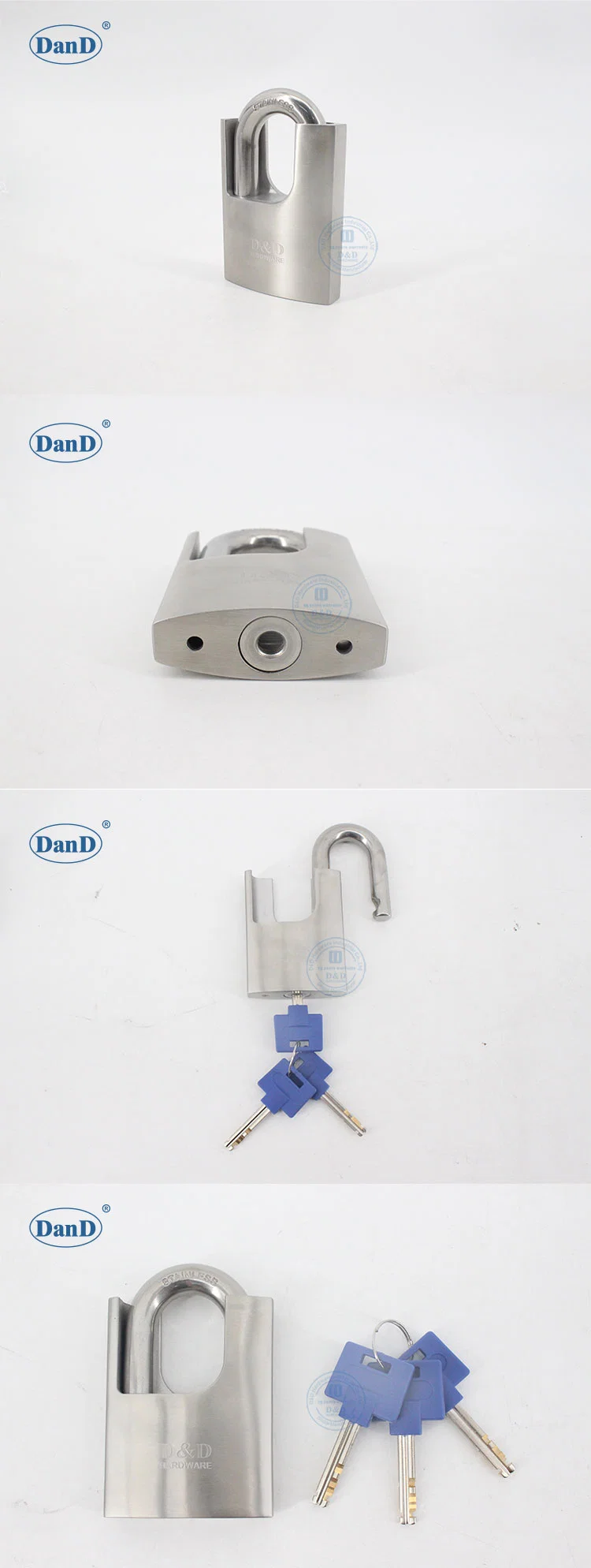 Security Stainless Steel Color Aluminum Door Gate Lock Padlock