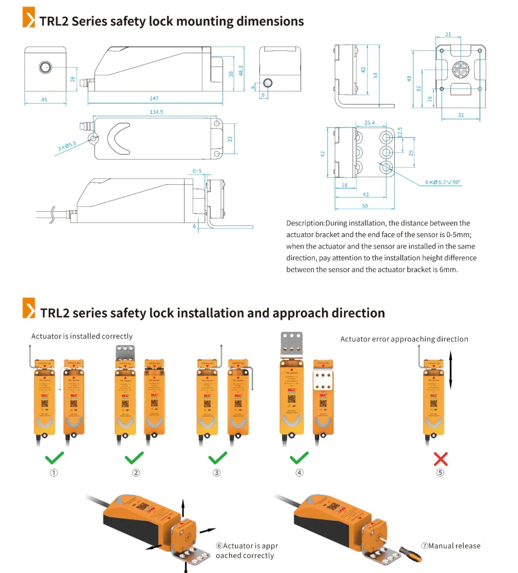 Dual-channel output technology industrial protection security door lock