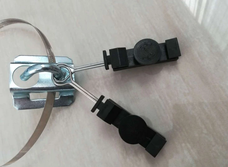 Stainless Steel Drop Wire Cable Clamp S Type FTTH Plastic Wire Anchor Clamp