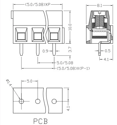 Same as Phoenix Contact Terminals PCB Screw Terminal Block