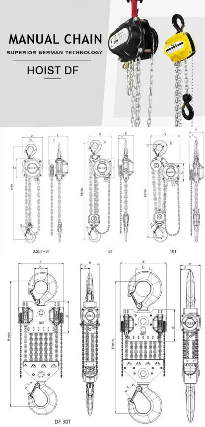 New Arrival Manual Chain Block 2ton Hand Chain Hoist Lifting Chain Block