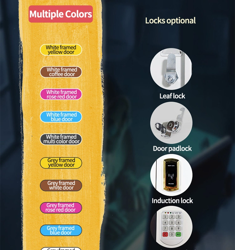 9 Door Metal Locker Cupboard with Provision for Padlock and Name Plate