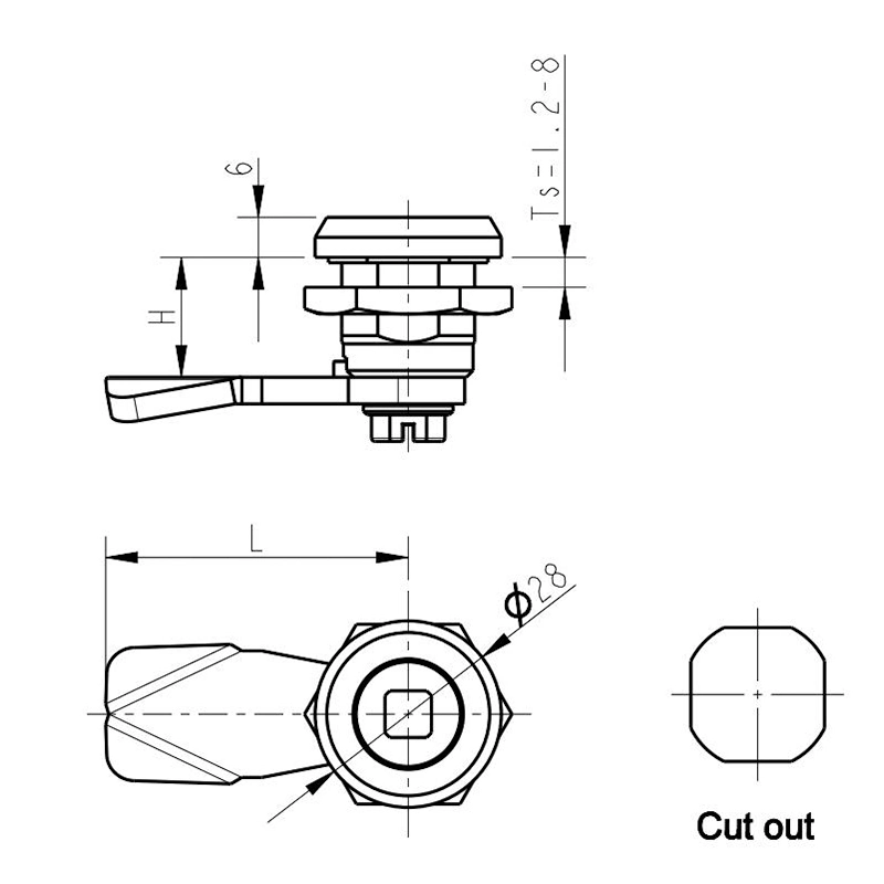 Railway Electrical Industrial CNC Machining Safety Cam Lock