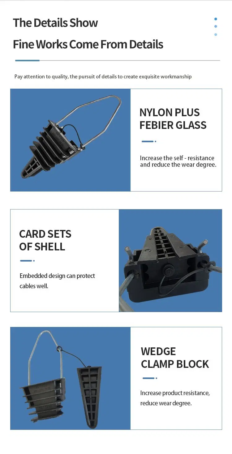 Aerial Electrical Fittings La1 Type Nylon Dead End Anchor Clamps