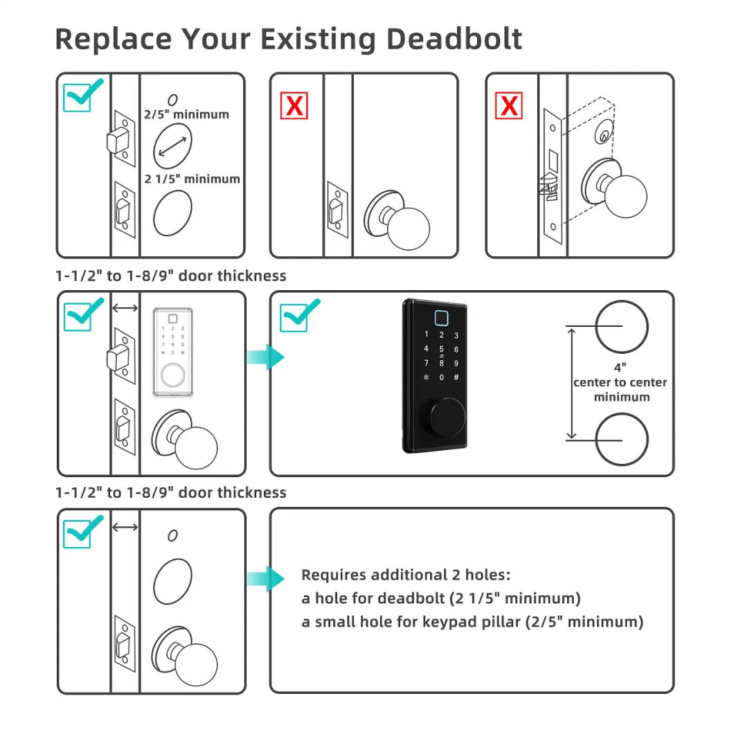 Singapore Popular Automatic Smart Deadbolt Fingerprint Lock for Apartments