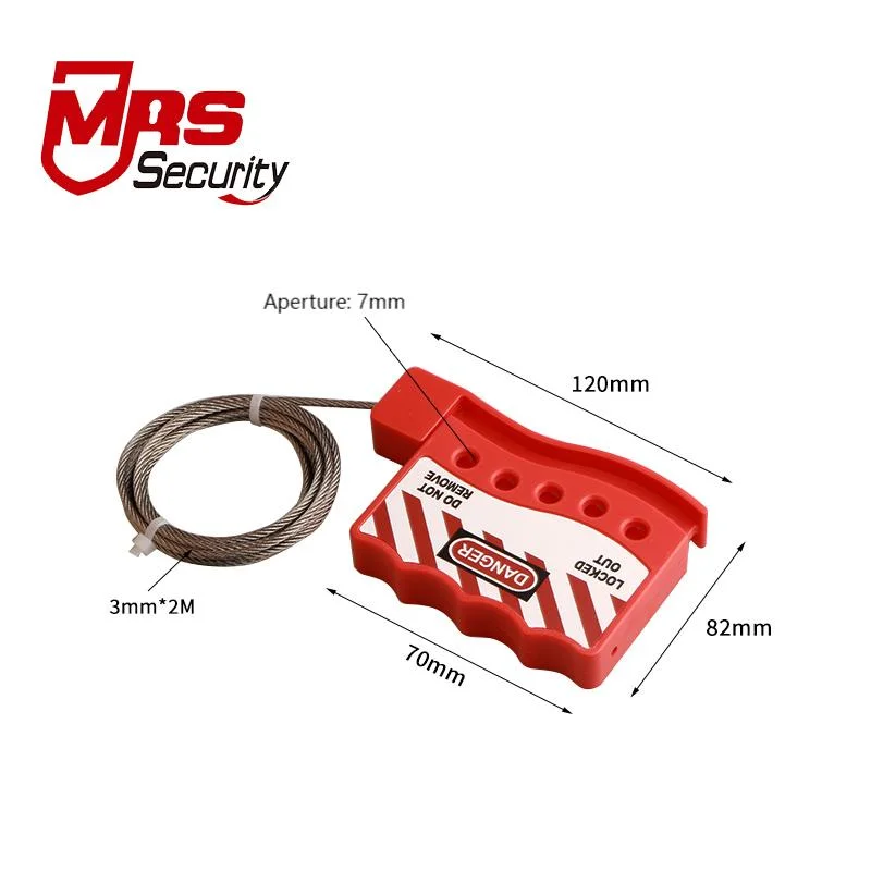 Adjustable High Security Custom 2m Length Steel Wire Cable Lockout Tagout