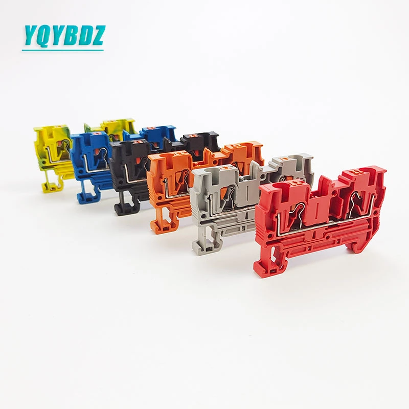 Pttb2.5 Spring in-Line Rail Type Double-Layer Terminal Block