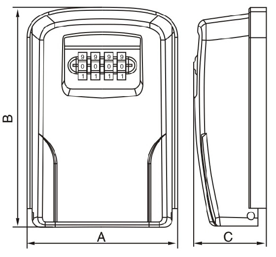 High Quality Aluminum Key Storage Security Lock Box