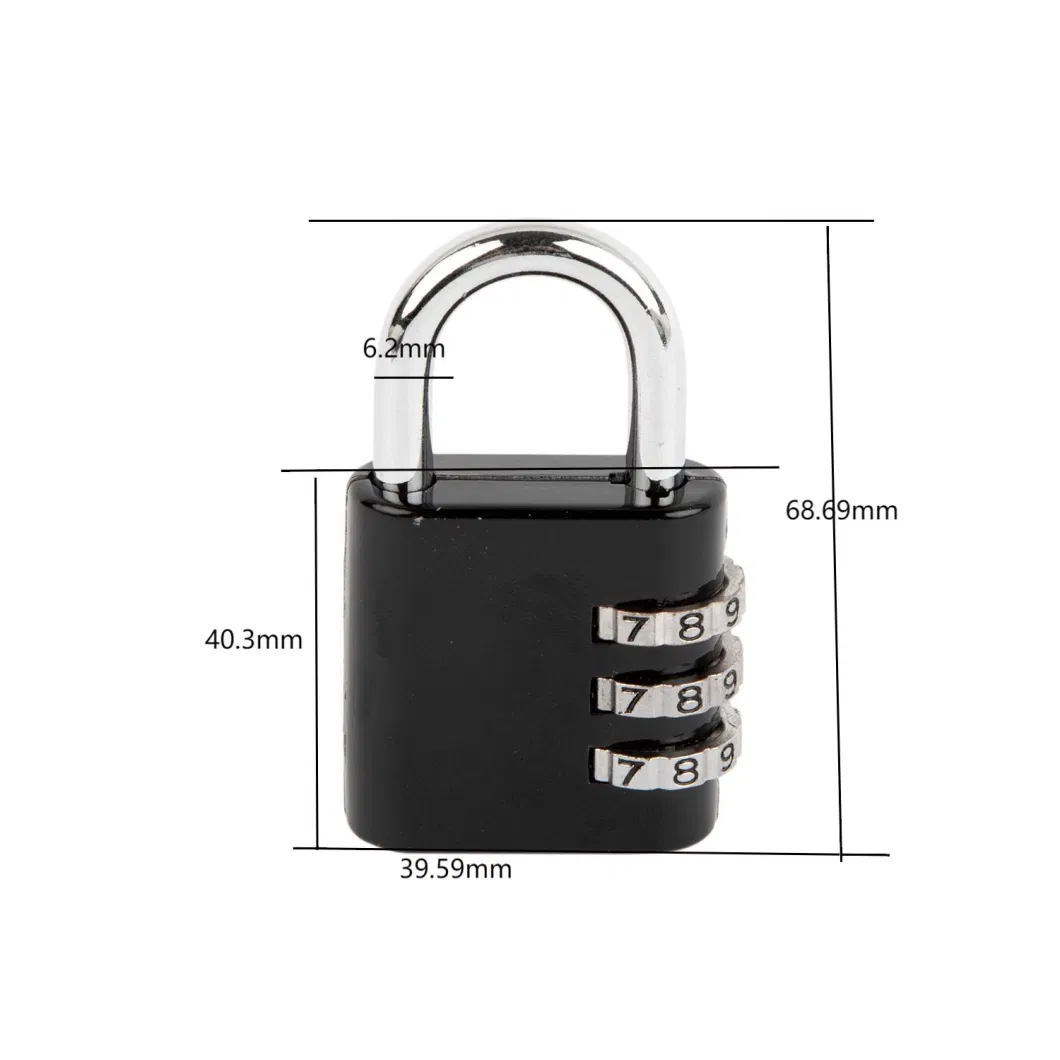 Showcase 3 Digit Code Password Luggage Padlock Combination Lock