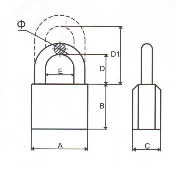 High Quanlity Different Key Europe Standard Brass Padlock