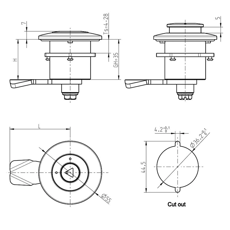 Railway, Electrical, Industrial Safety Cam Lock