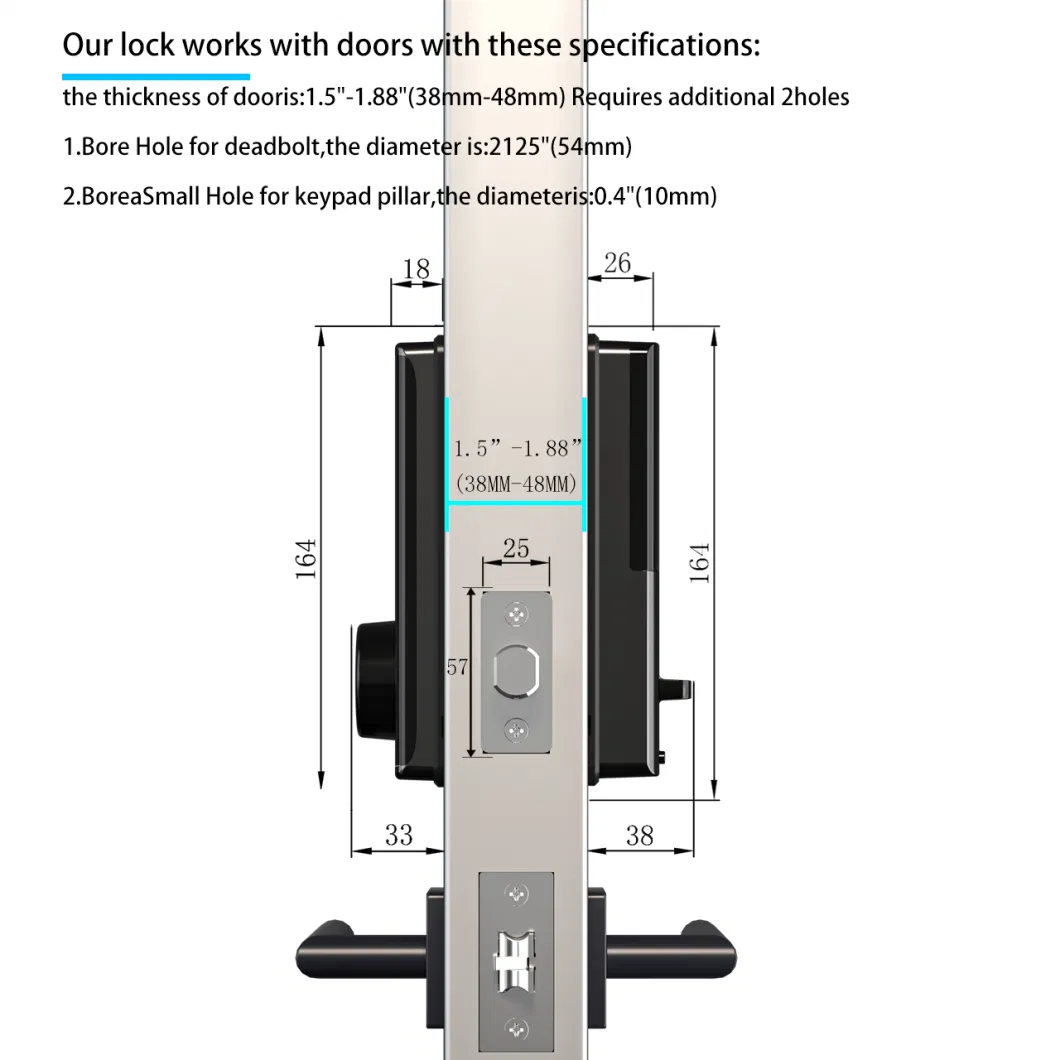 Singapore Popular Automatic Smart Deadbolt Fingerprint Lock for Apartments