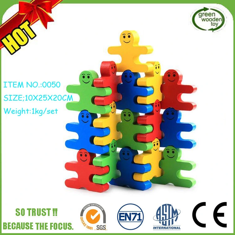 Cheap Funny Cartoon Balance Villain Wooden Building Blocks