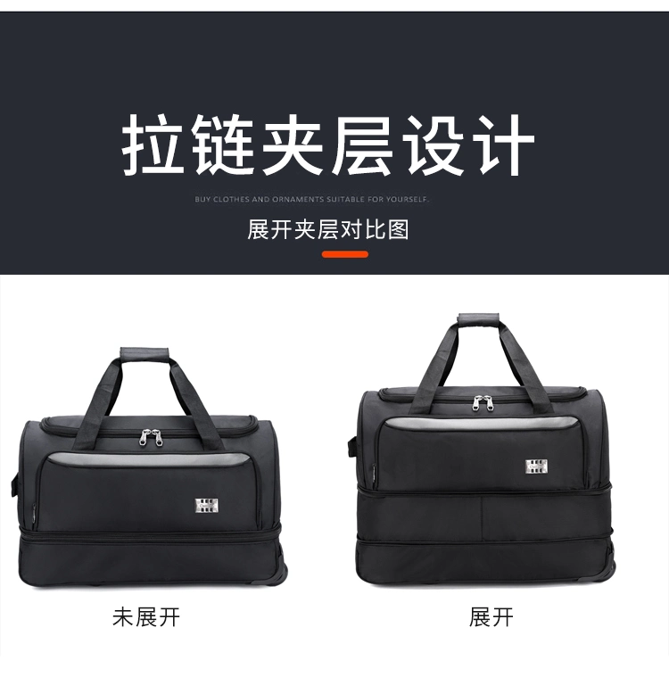 Zonxansoft Duffle 55 Suitcases Lighweight Trolley Tsa Padlock Double Pull Zipper Closure Wide U Opening Luxury Spinner Universal Wheel Duffel Rolling Lu