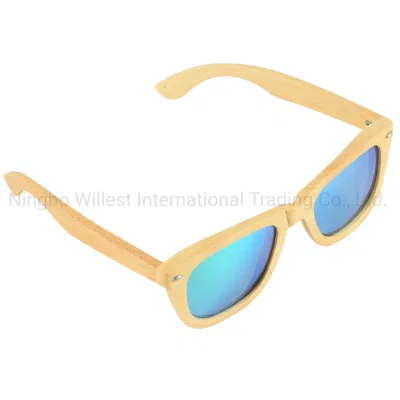 Willest Bamboo Polarized Sunglasses for Men and Women Matte Finish Sun Glasses Color Mirror Lens 100% UV Blocking