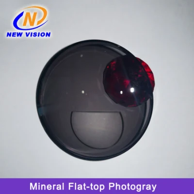1.523 Photogray Flat Top Semi-Finished Mineral White Glass Lens