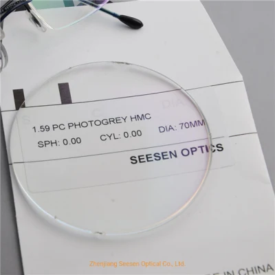 Photo Chromic Lens Quality Optical Lens 1.59 Spin Polycarbonate Photochromic Hmc Optical Lenses for Sale