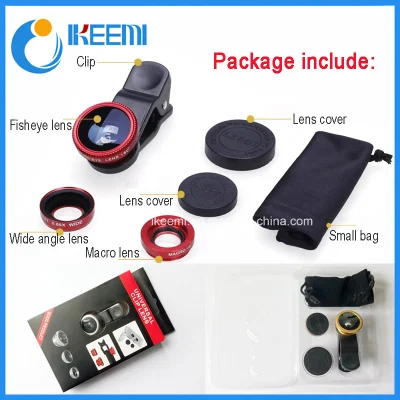 3 in 1 Wide-Angle Micro Macro Fish Eye Lens Detachable for Smartphone Camera