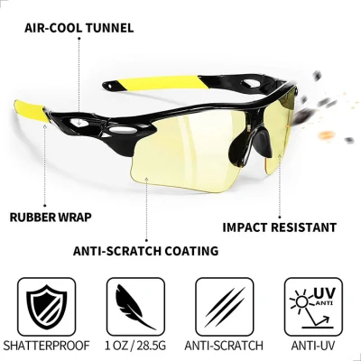 Fashion Polycarbonate Impact Scratch Resistant Wrap-Around UV Protective Construction Safety Google Glasses