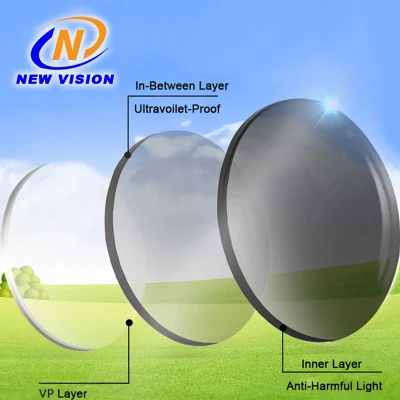 1.56 New Generation Photogray Resin Opthlamic Ar Coating Optical Lens