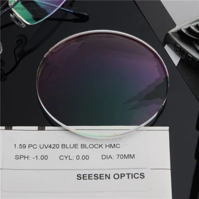 1.59 Lens PC Polycarbonate Hard Multi Coating Lens Single Vision Blue Blocking Optical Eyeglasses