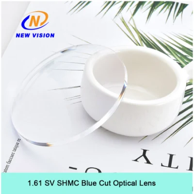 1.61 Mr-8 Sv Super Hydrophobic Coating Blue Cut Optical Lens