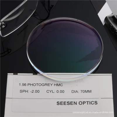 1.56 Photochromic Grey/Brown Ar Coating Transition Lens for Eyeglasses Optical Lens