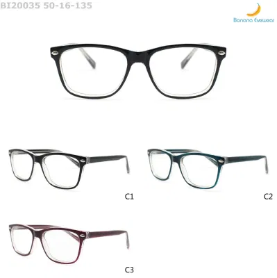 2020 Hot Sell Classic Injection Square Eyewear Optical Eyeglasses for Men