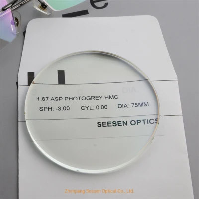 Protection Lenses 1.67 Spin Photochromic Hmc Prescription Photochromic Lenses Optical Lentes Prescription Lens Transitional