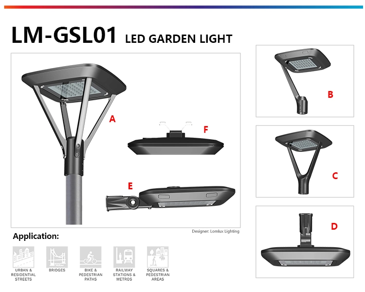 Germany in Stock Garden LED Light 170lm/W 30W-90W Outdoor Light Lens IP66