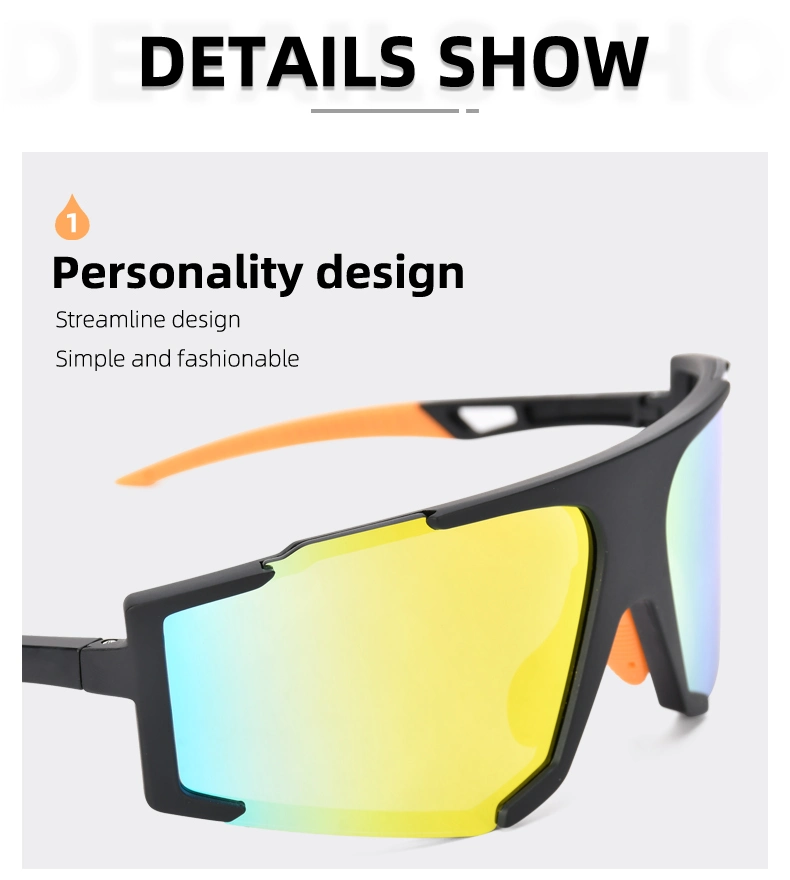 2023 New Design Fashion Oversize Driving Shades Polarized Sport Cycling Sunglasses for Baseball Running Glasses