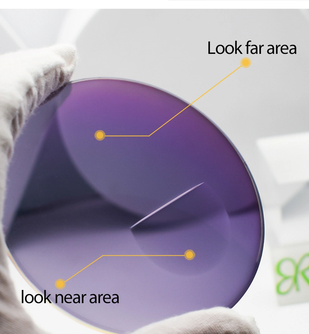 1.56 Bifocal Flat Top Photo Grey Safety Lens Hmc Optical Lens