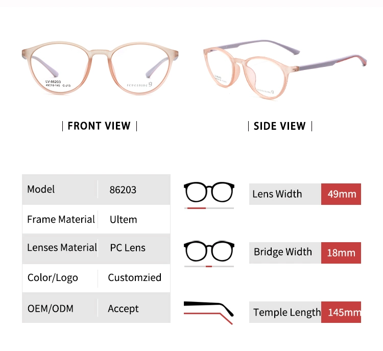 Ultem Myopia Spectacle Frame Glasses Eyeglasses Optical Unisex
