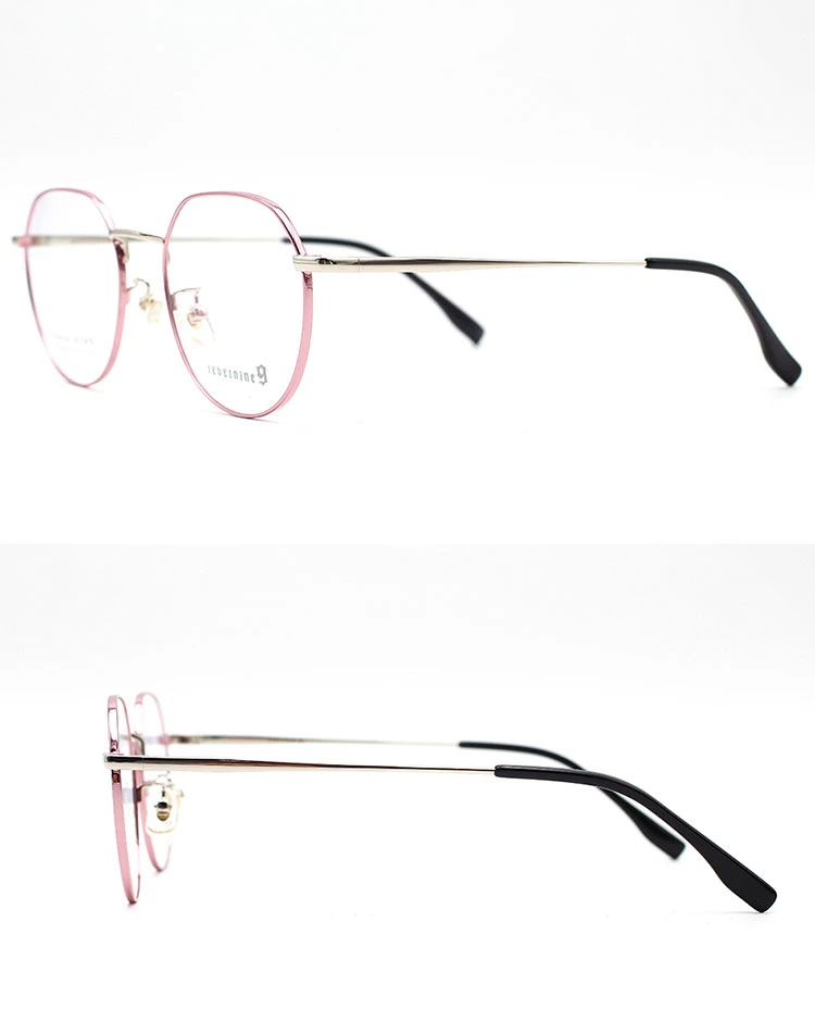 Design Solid Wide Frame Metal Glasses Optical Eyeglasses Frame Womens