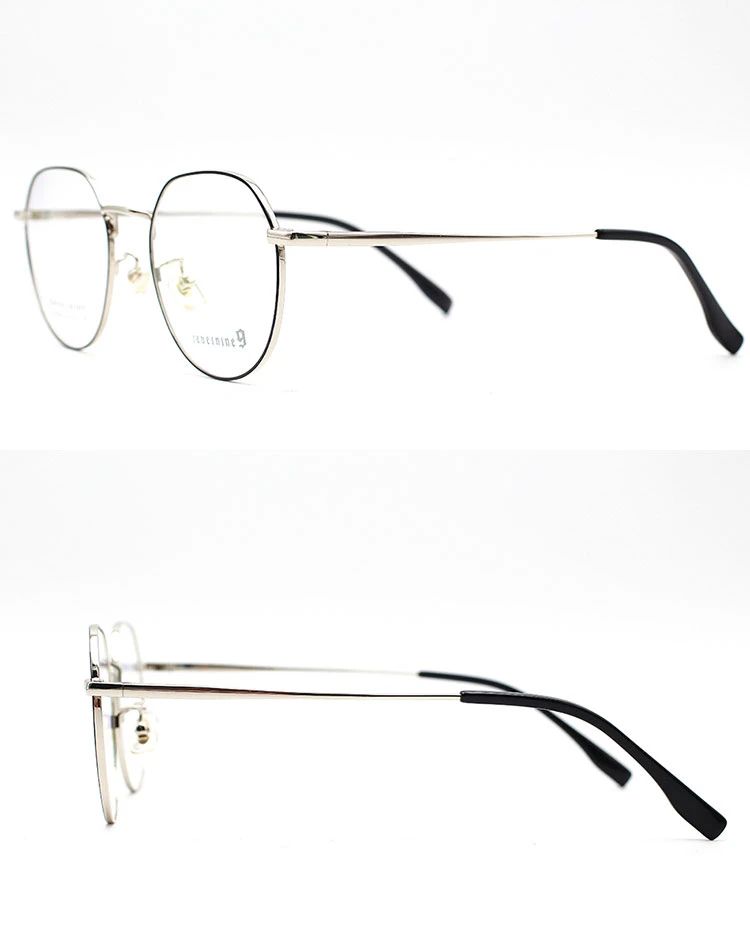 Design Solid Wide Frame Metal Glasses Optical Eyeglasses Frame Womens