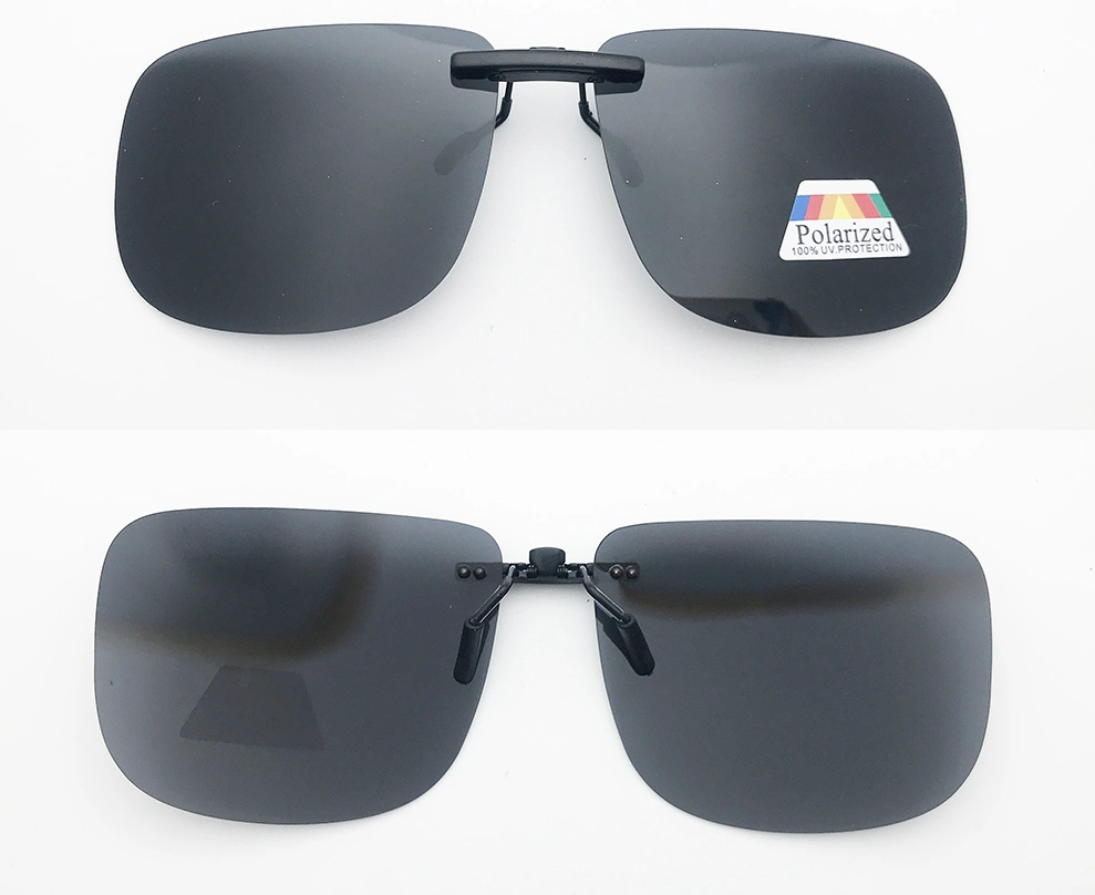 2024 Unisex Custom Logo Mirror Lens Round Clip on Sunglass