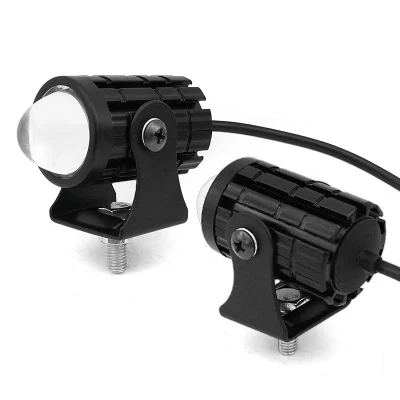 Faro a LED per motociclette, 8-80 V, 12 W, lente per proiettore IP67 a due colori Guida scooter ausiliario