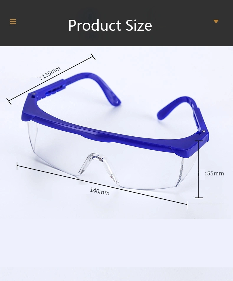 Safety Goggles Clear Lens Eye Protector Venting Anti Fog Protective Goggle