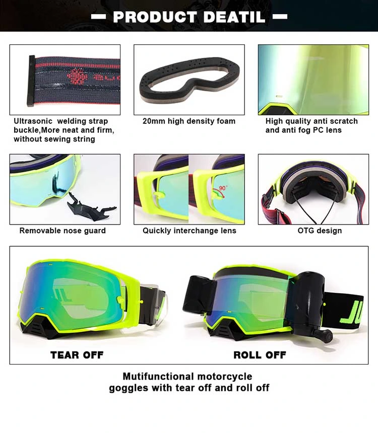 Full Revo Lens Photochromic off Road Motorcycle Goggles