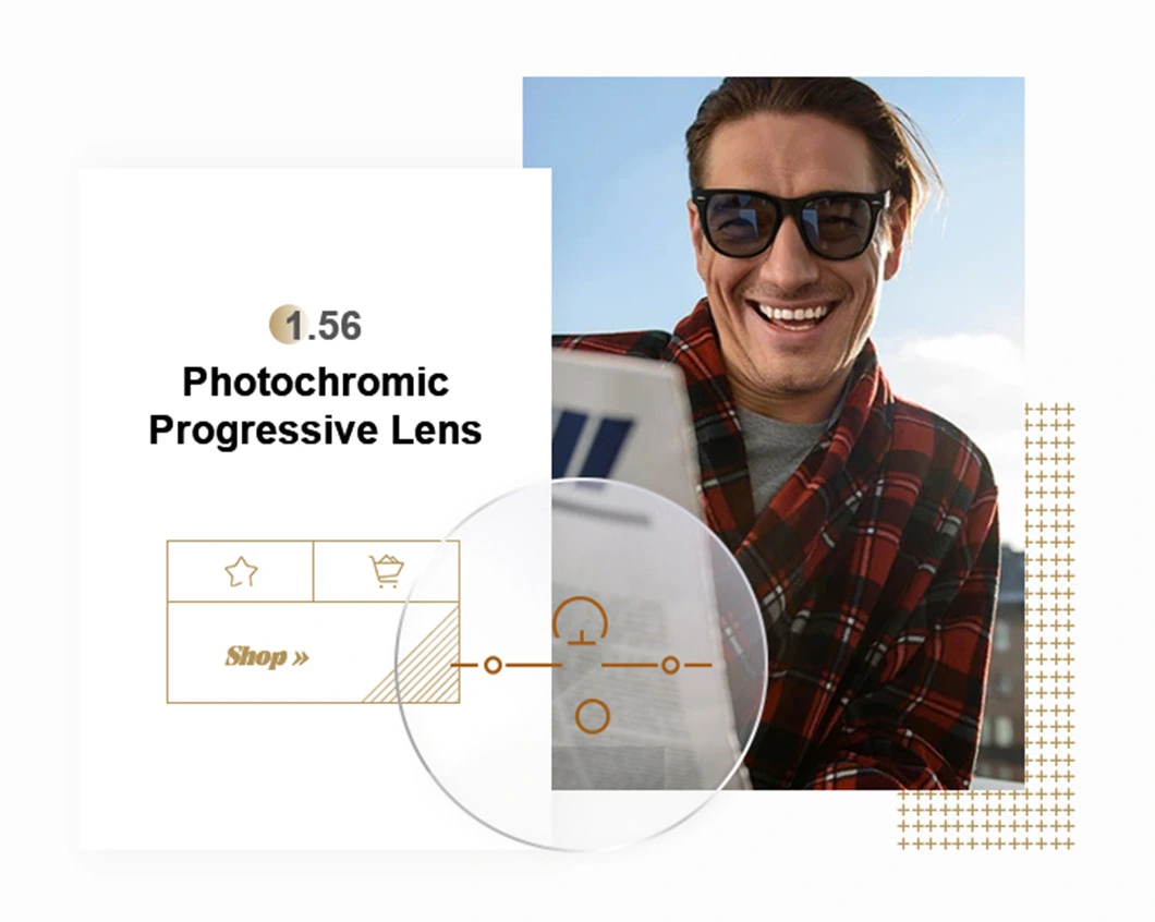 Hot Sell 1.56 Photochromic Progressive Optical Lenses Manufactured Transition Lenses