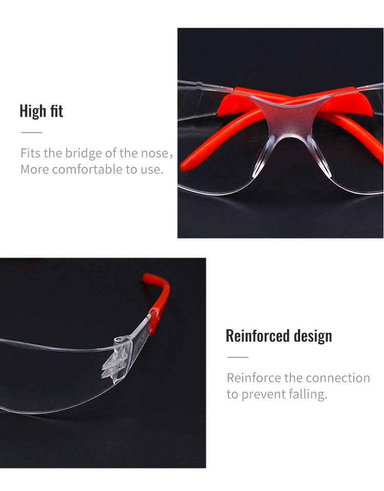 Single PC Lens Design Safety Eye Glasses Adjustable Temple Length