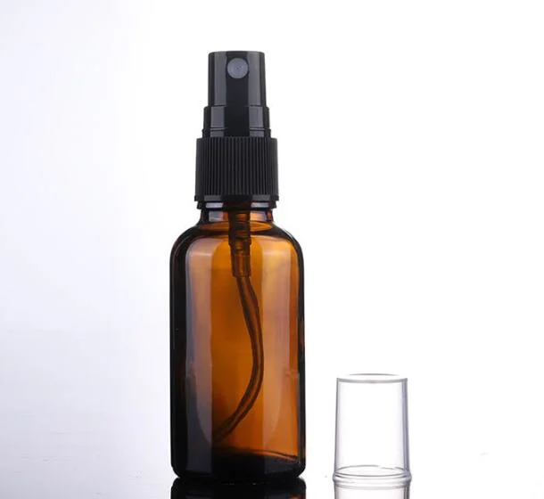 Empty Black Fine Mist Spray Cap for 100ml Amber Glass Spray Bottles