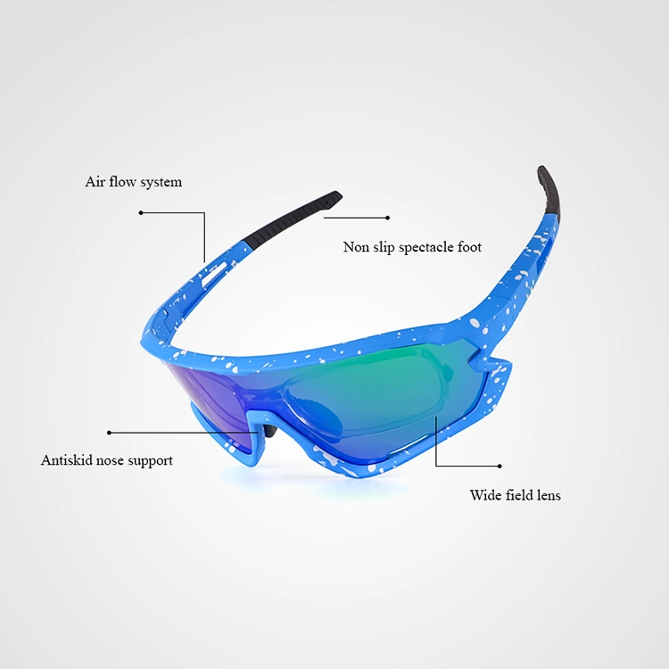 Men&prime;s Mountain Bike Sunglasses with Interchangeable Lenses