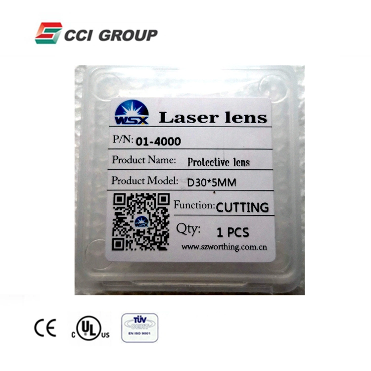 Wsx Protective Laser Lens (JGS1) 30*5mm Safety Window D27.9*4.1mm Raytools Laser Cutter Protective Lens for 1-6kw Metal Fiber Laser Cutting Machine Parts