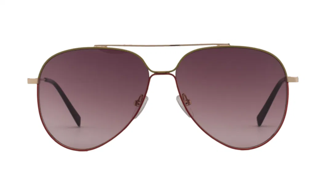 Lx20116 Square Frame Sunglasses with Acetate Frame and Metal Decoration