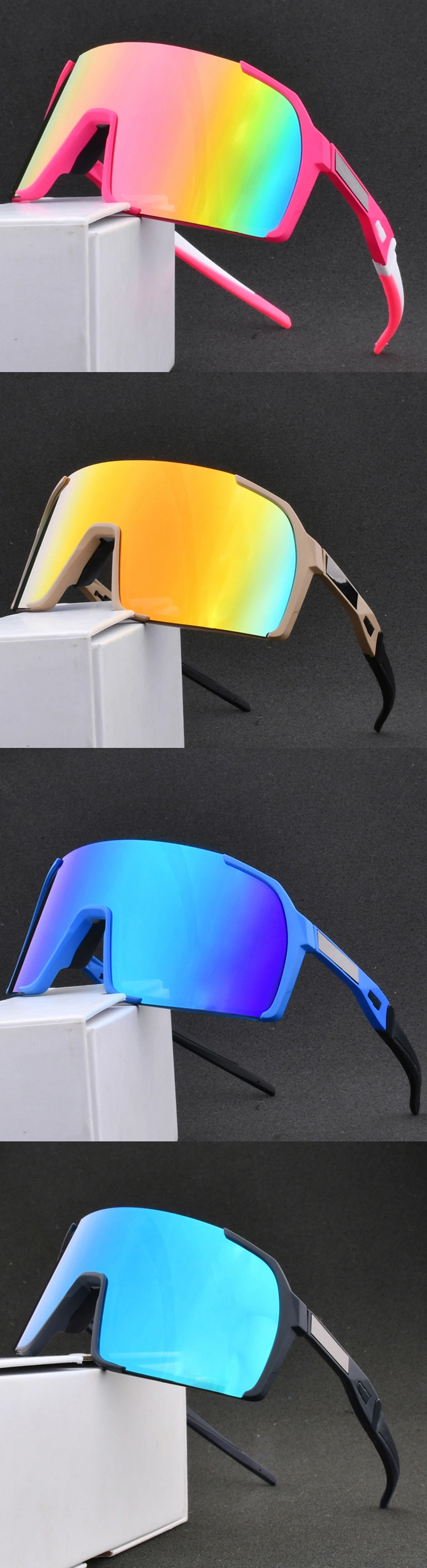 OEM/ODM Factory Custom Brand Colorful Polarized Outdoor Sports Cycling Sunglasses 3 Lens