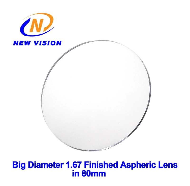 Big Diameter 1.67 Finished Aspheric Single Vision Optical Lens
