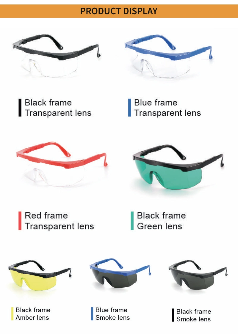 Polycarbonate Blue Glasses Light Blocking Eye Protective Safety Glasses