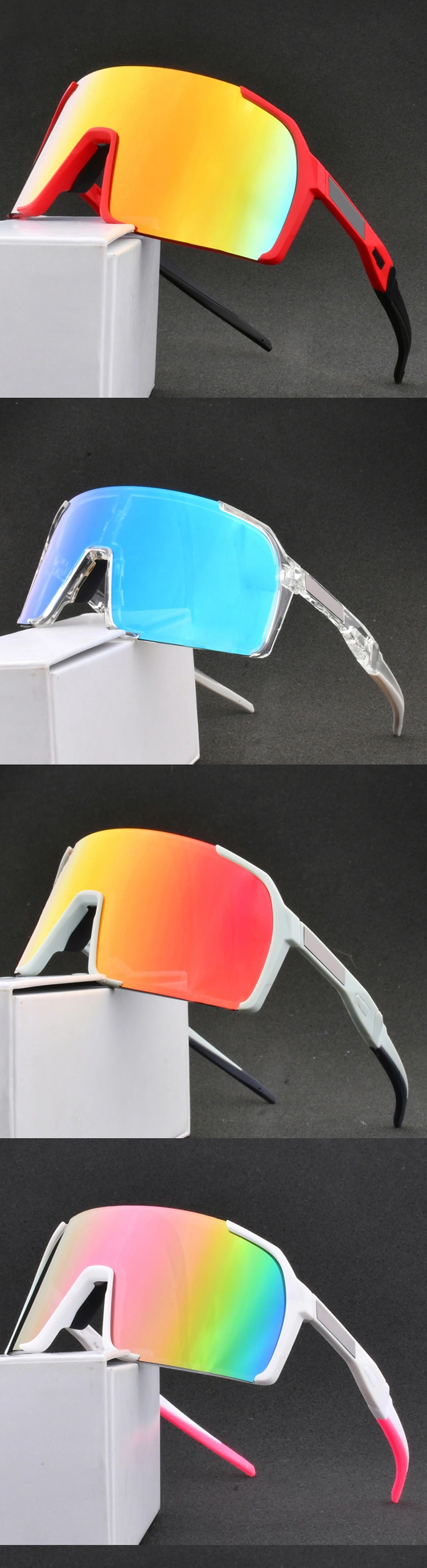 OEM/ODM Factory Custom Brand Colorful Polarized Outdoor Sports Cycling Sunglasses 3 Lens