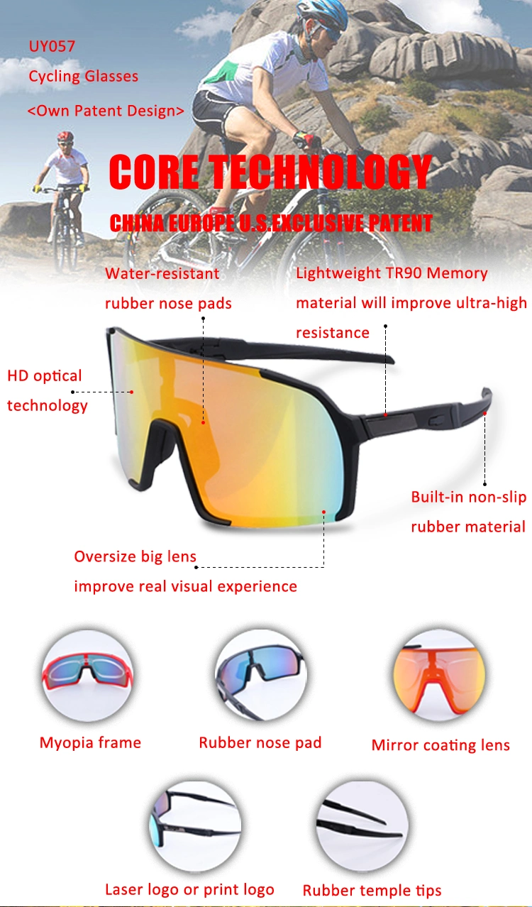 OEM/ODM Factory Custom Brand Colorful Polarized Outdoor Sports Cycling Sunglasses 3 Lens